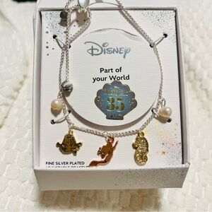Disney Little Mermaid 35th anniversary Charm Bracelet NWT